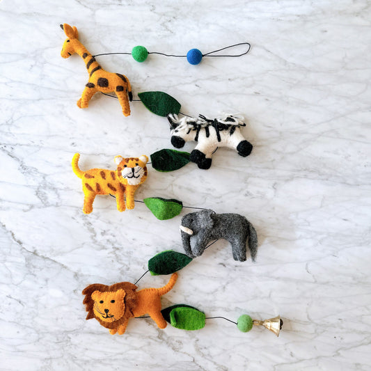 Felt African Safari Animal Garland - Chickadees Wooden Toys