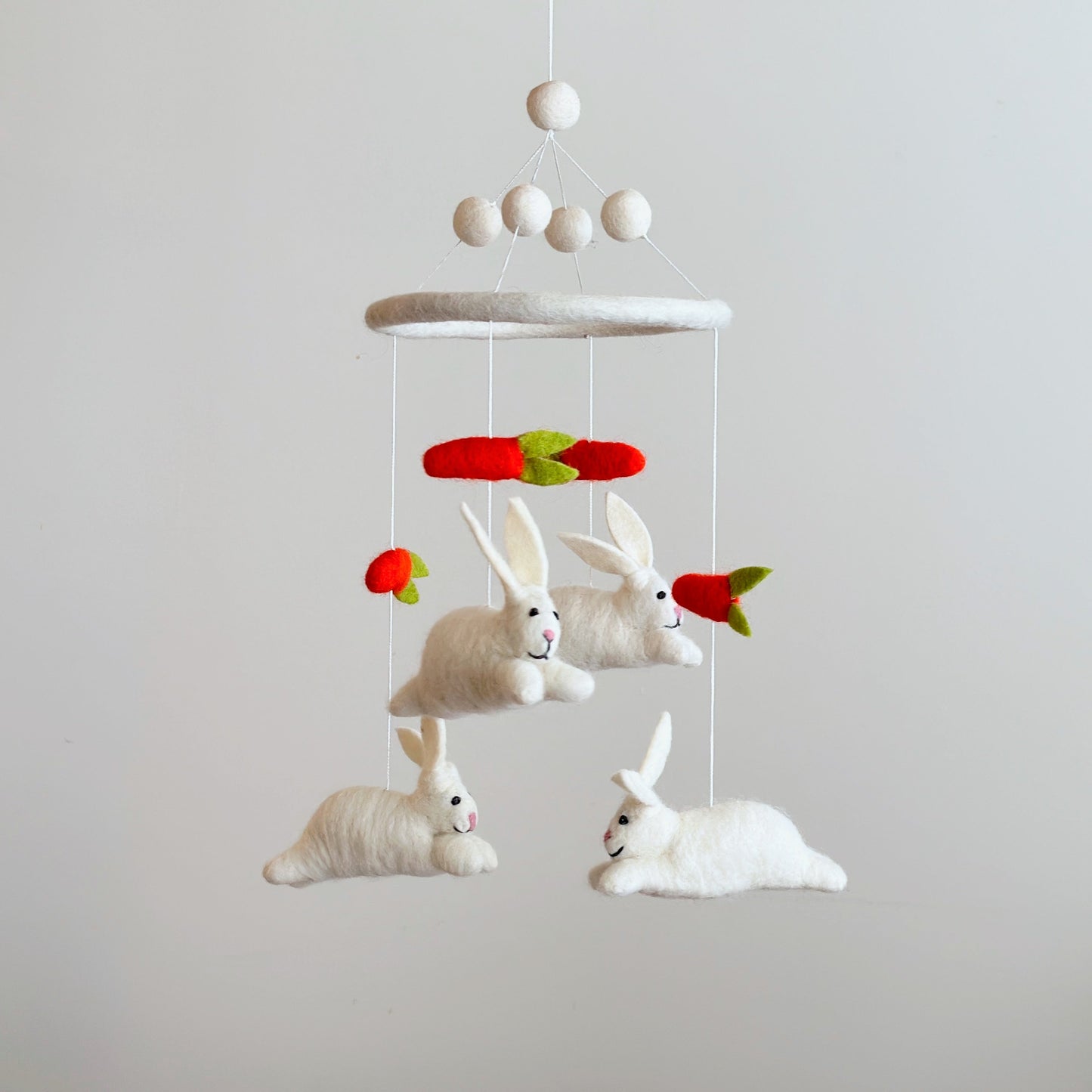 Felt Baby Mobile - Bunnies & Carrots