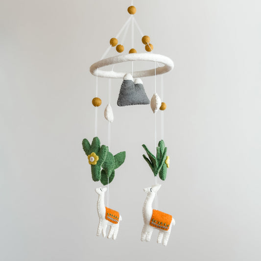 Felt Baby Mobile - Llama - Chickadees Wooden Toys