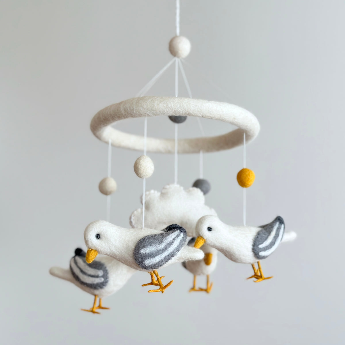 Felt Baby Mobile - Seagull - Chickadees Wooden Toys