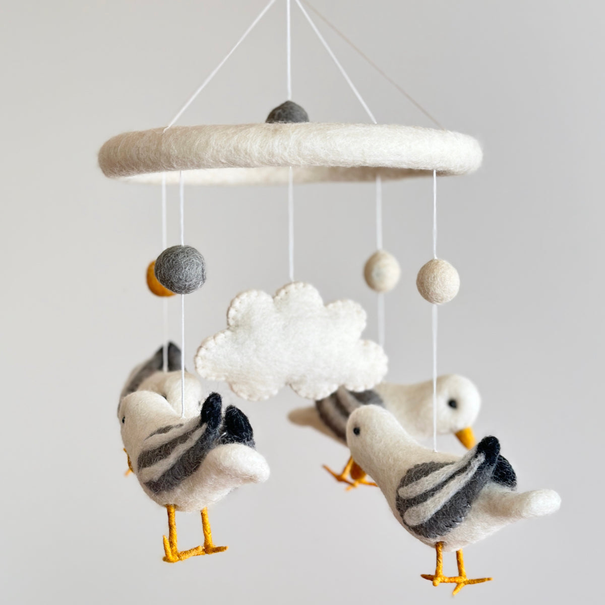 Felt Baby Mobile - Seagull - Chickadees Wooden Toys