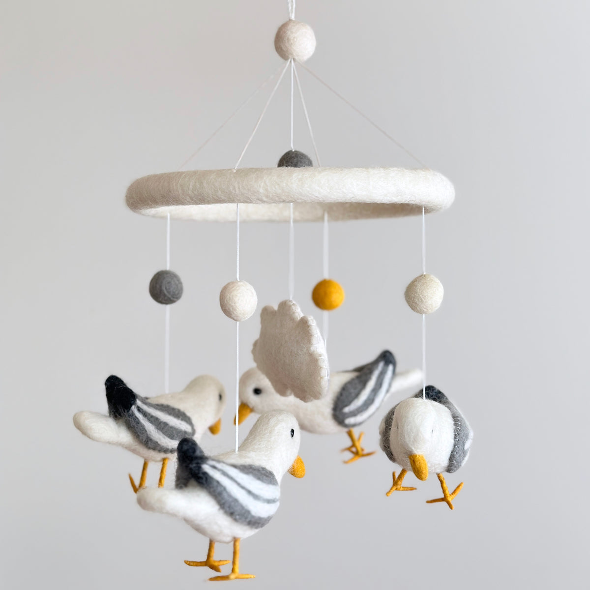 Felt Baby Mobile - Seagull - Chickadees Wooden Toys