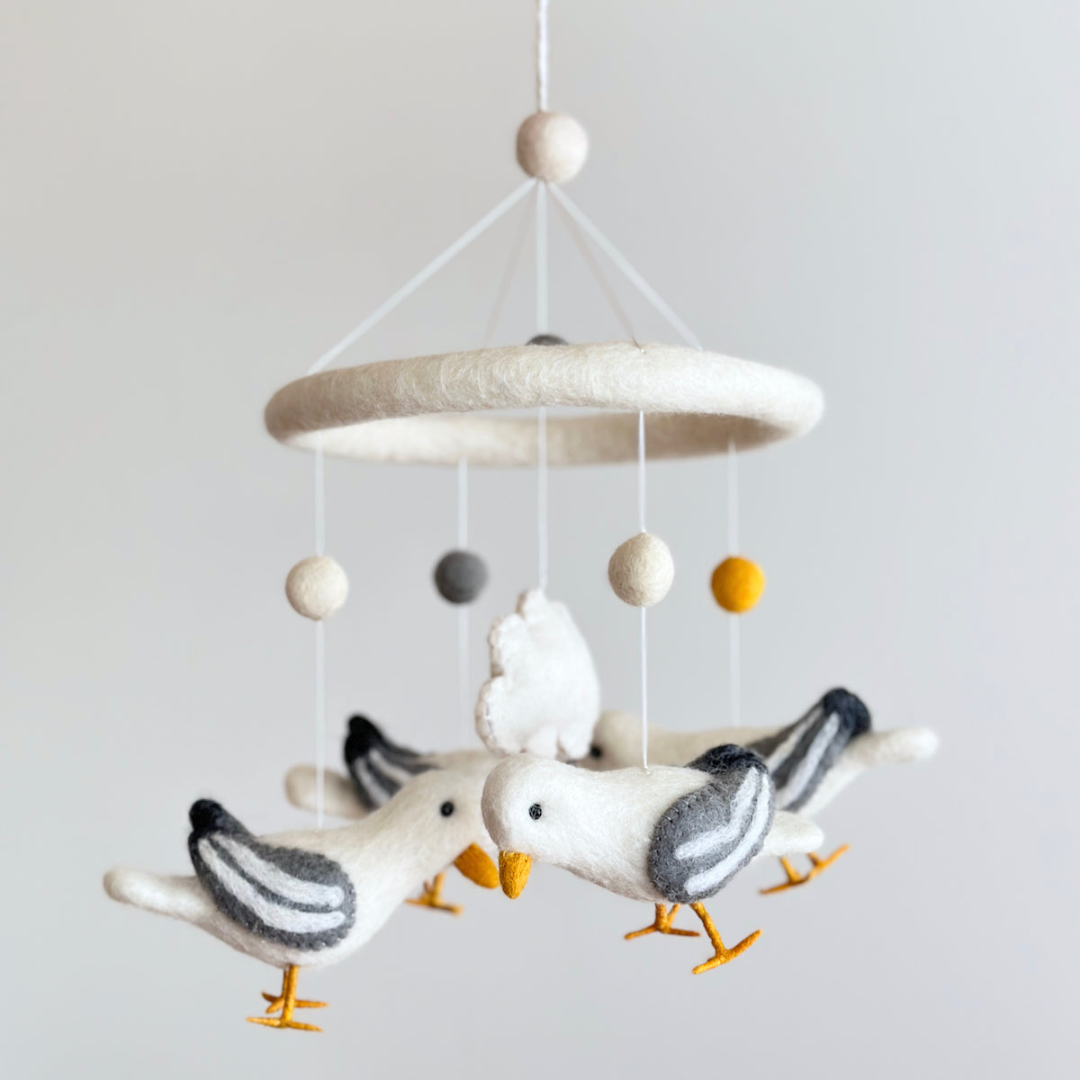 Felt Baby Mobile - Seagull - Chickadees Wooden Toys