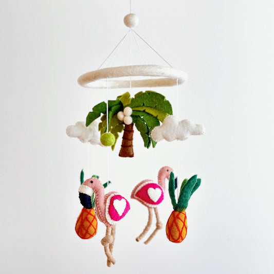 Felt Baby Mobile - Tropical Trio - Chickadees Wooden Toys