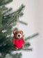 Felt Bear Holding Heart Ornament - Chickadees Wooden Toys