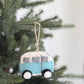 Felt Blue Camper Van Ornament – Retro Wool Felt Christmas Ornament