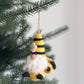 Felt Bumblebee Gnome Ornament