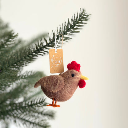Felt Chicken Ornament - Chickadees Wooden Toys