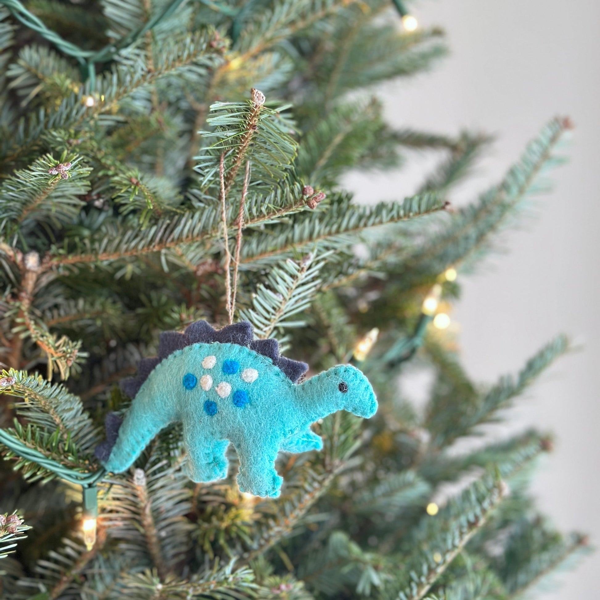 Felt Christmas Ornaments Set of 5 - Dinosaurs - Chickadees Wooden Toys