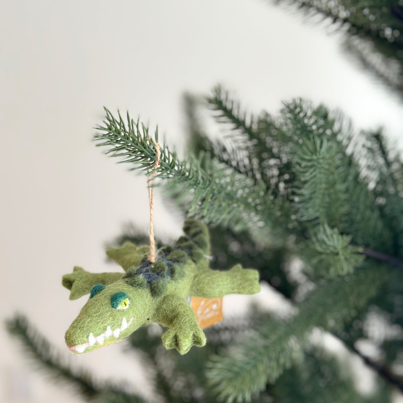 Felt Crawling Gator Ornament - Chickadees Wooden Toys