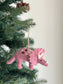 Felt Dinosaur Ornament - Pink Triceratops