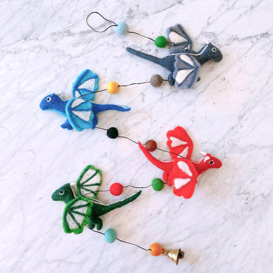 Felt Dragon Garland - Chickadees Wooden Toys