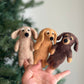 Felt Finger Puppet: Dachshund Dog