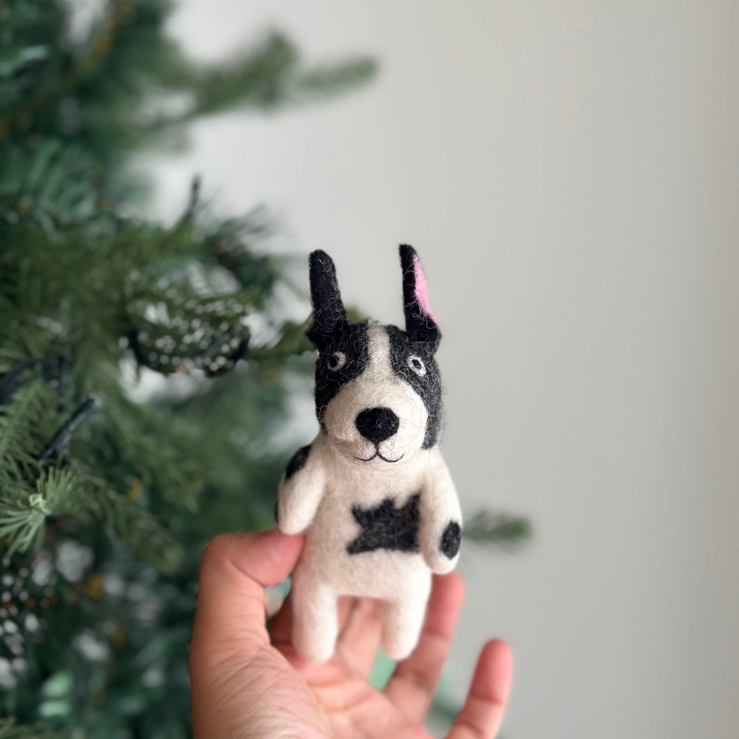 Felt Finger Puppet: French Bulldog