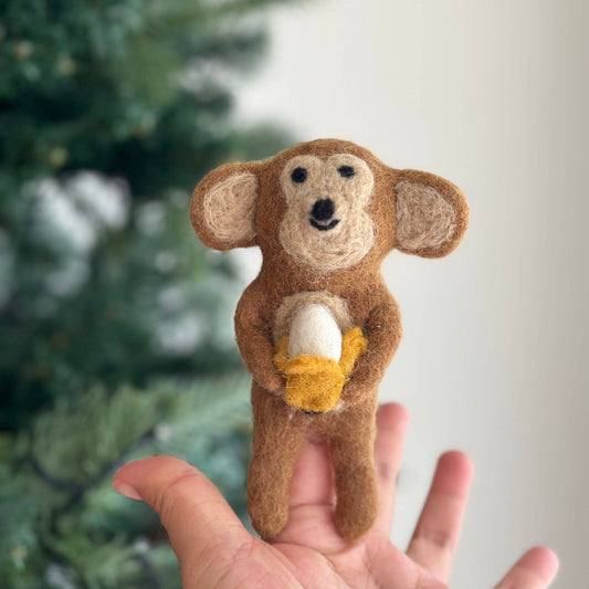 Felt Finger Puppet: Monkey - Chickadees Wooden Toys