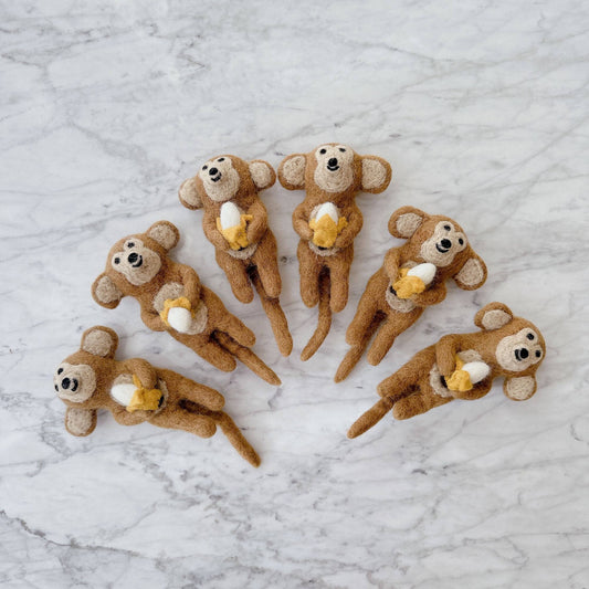 Felt Finger Puppet: Monkey - Chickadees Wooden Toys