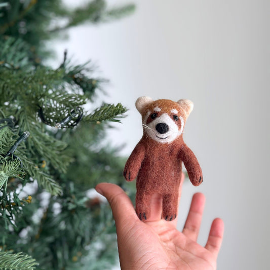 Felt Finger Puppet: Red Panda - Chickadees Wooden Toys