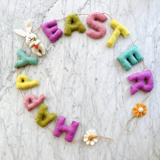 Felt Garland - Happy Easter - Chickadees Wooden Toys