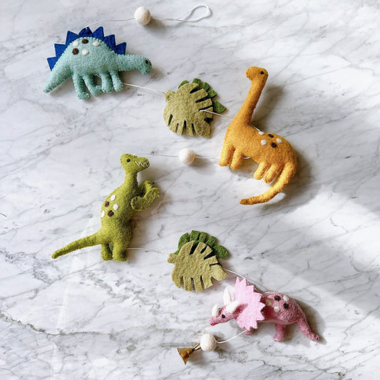 Felt Garland - Jurassic Dinosaur - Chickadees Wooden Toys