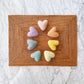 Felt Heart Ornament - Rainbow Set of 7 - Chickadees Wooden Toys