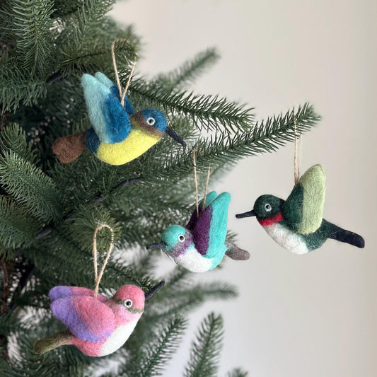 Felt Hummingbird Christmas Ornament