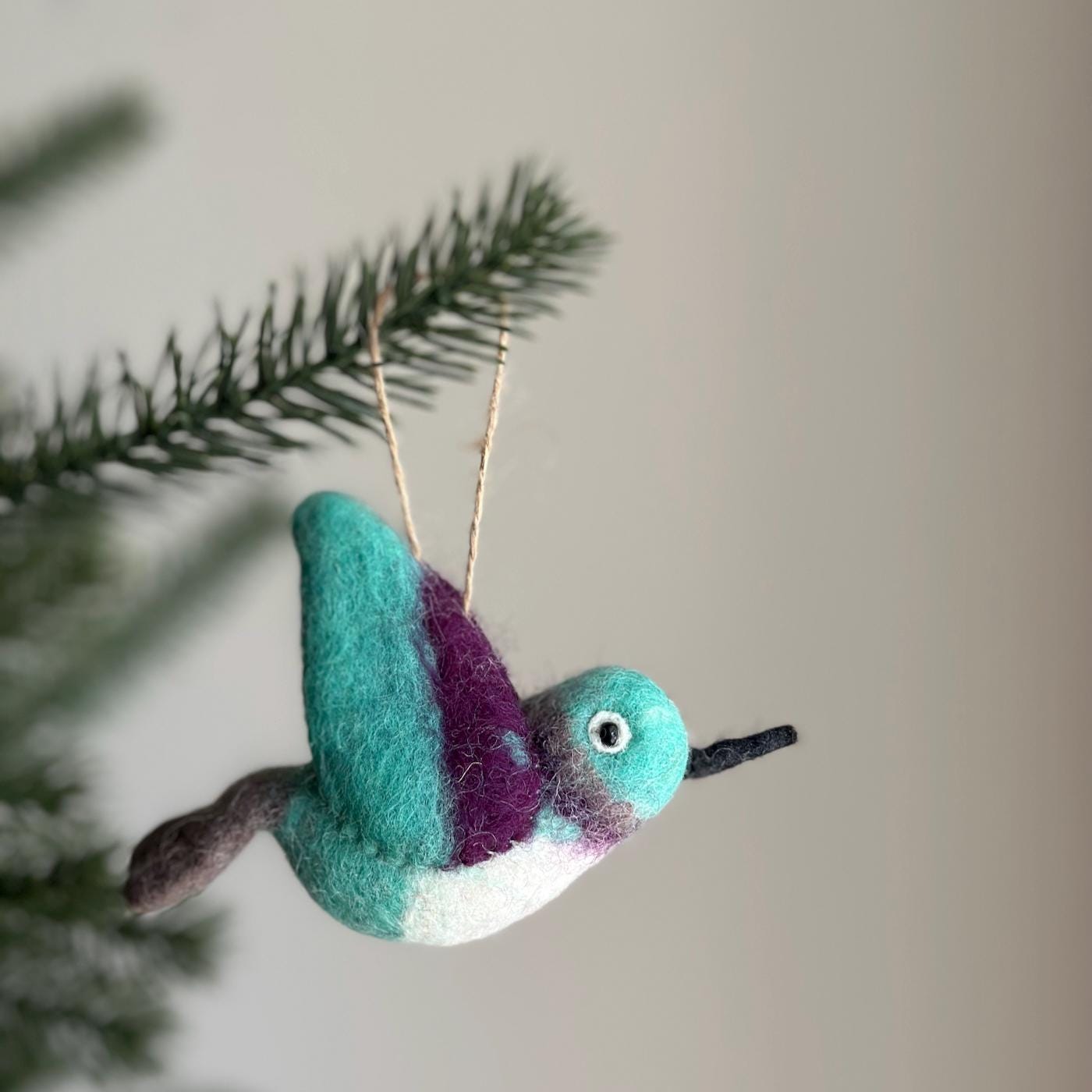 Felt Hummingbird Christmas Ornament