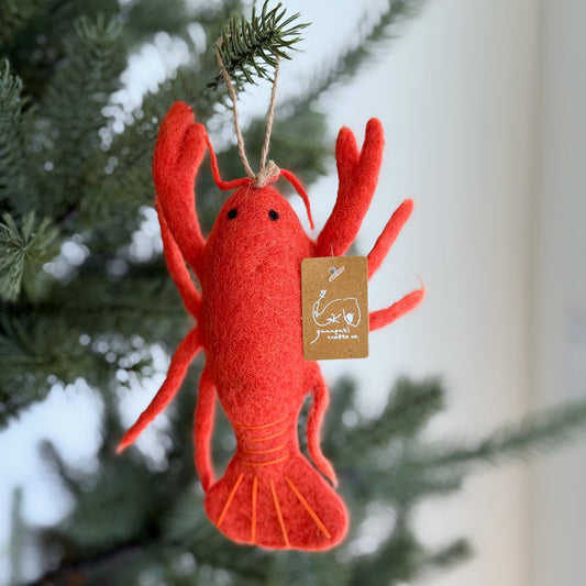 Felt Lobster Ornament - Chickadees Wooden Toys