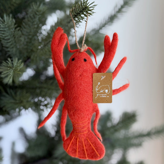 Felt Lobster Ornament - Chickadees Wooden Toys