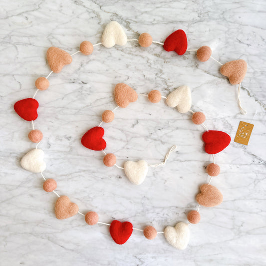 Felt Love Garland - Chickadees Wooden Toys