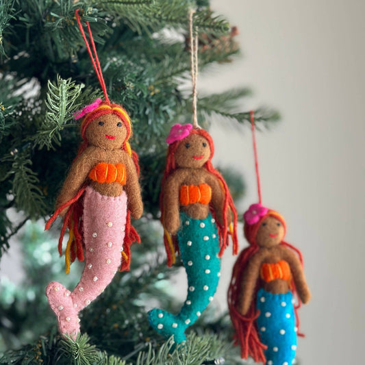 Felt Ornament - Assorted Mermaid - Chickadees Wooden Toys
