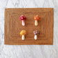 Felt Ornament - Autumn Tone Mushroom Set of 4