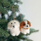 Felt Ornament - Cavalier King Charles Spaniel Dog - Chickadees Wooden Toys