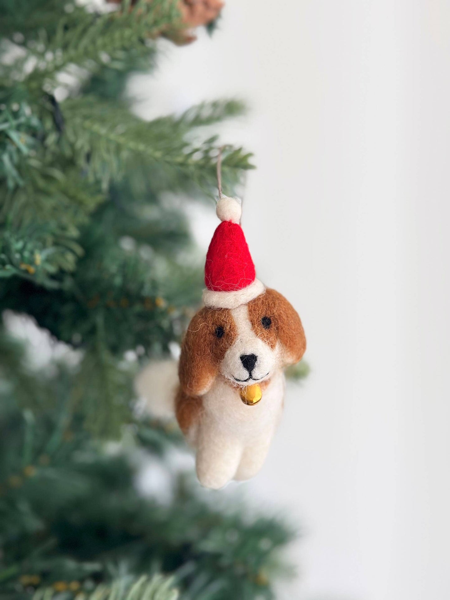 Felt Ornament - Cavalier King Charles Spaniel Dog - Chickadees Wooden Toys
