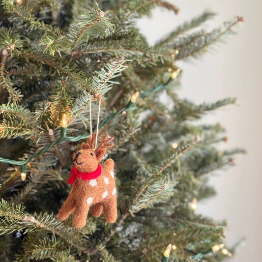 Felt Ornament - Christmas Reindeer - Chickadees Wooden Toys