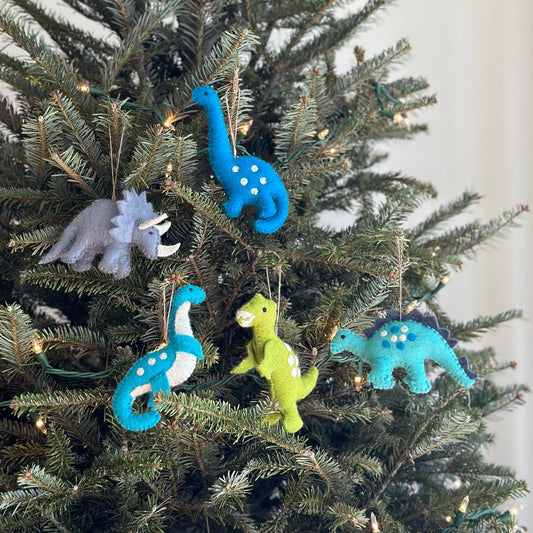 Felt Ornament - Dinosaur Triceratops - Chickadees Wooden Toys