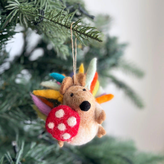 Felt Ornament - Hedgehog - Chickadees Wooden Toys