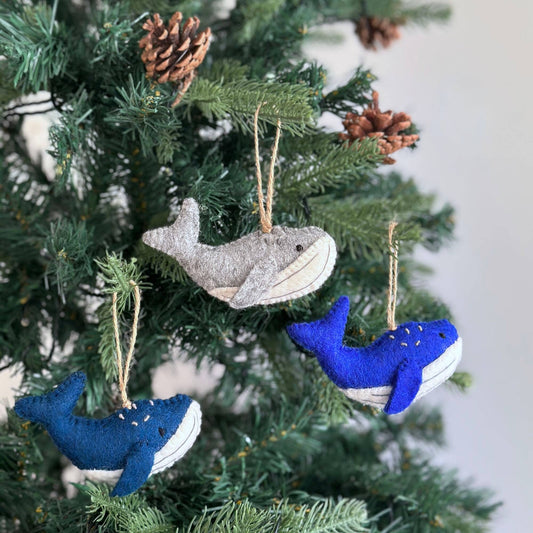 Felt Ornament - Humpback Whale - Chickadees Wooden Toys