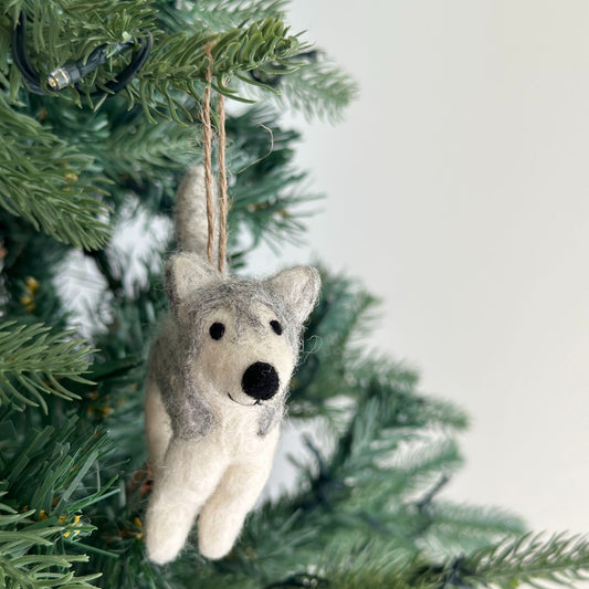 Felt Ornament - Husky - Chickadees Wooden Toys