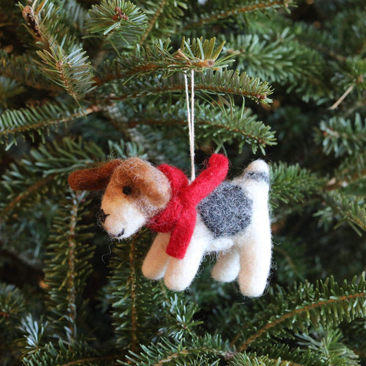 Felt Ornament - Jack Russell - Chickadees Wooden Toys