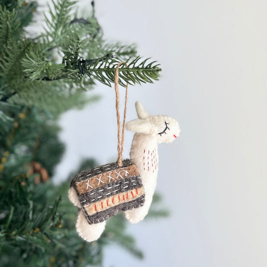 Felt Ornament - Llama - Chickadees Wooden Toys