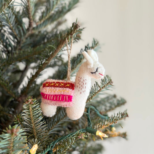 Felt Ornament - Llama - Chickadees Wooden Toys