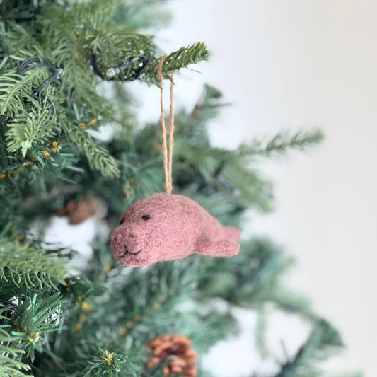 Felt Ornament - Manatee - Chickadees Wooden Toys
