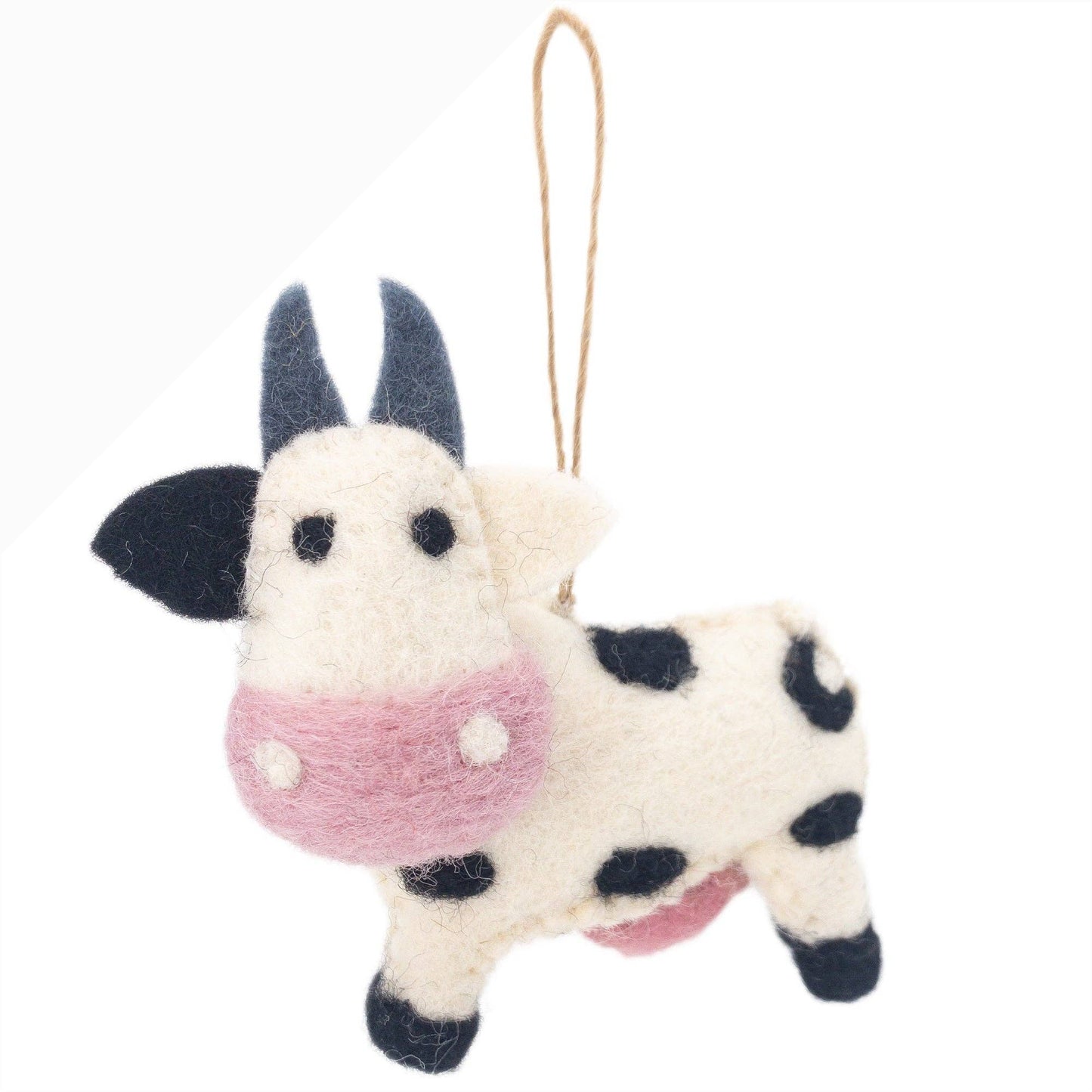 Felt Ornament - Milk Cow - Chickadees Wooden Toys