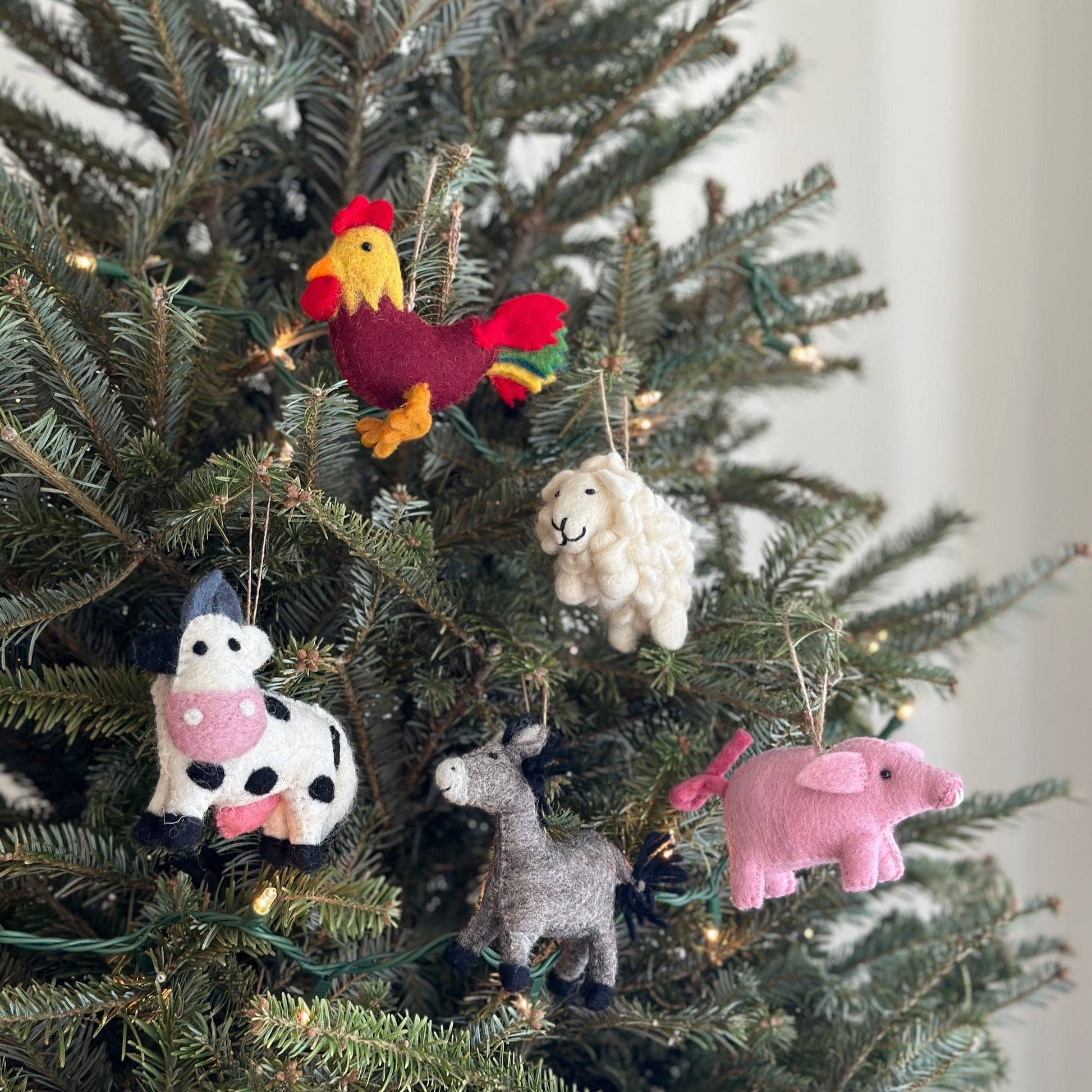 Felt Ornament - Milk Cow - Chickadees Wooden Toys