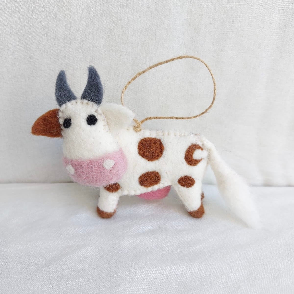 Felt Ornament - Milk Cow - Chickadees Wooden Toys