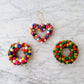 Felt Ornament - Mini Pompom Heart Wreath