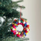 Felt Ornament - Mini Pompom Pompom Wreath - Chickadees Wooden Toys