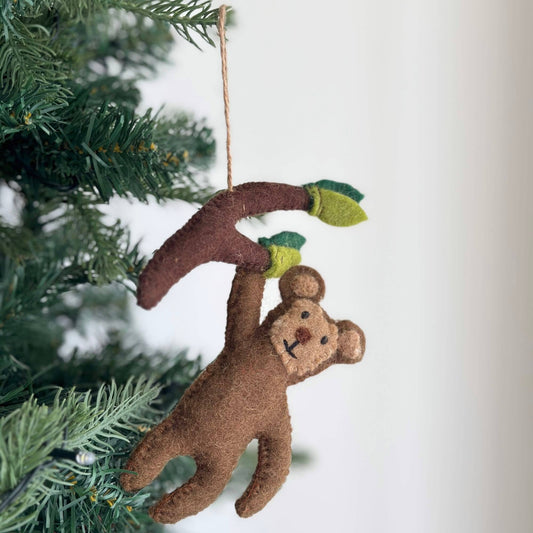 Felt Ornament - Monkey - Chickadees Wooden Toys