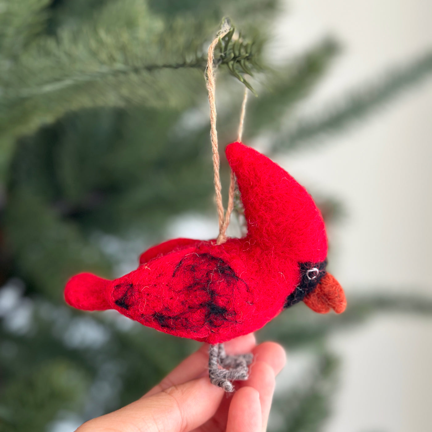Felt Ornament - Needle Felted Cardinal
