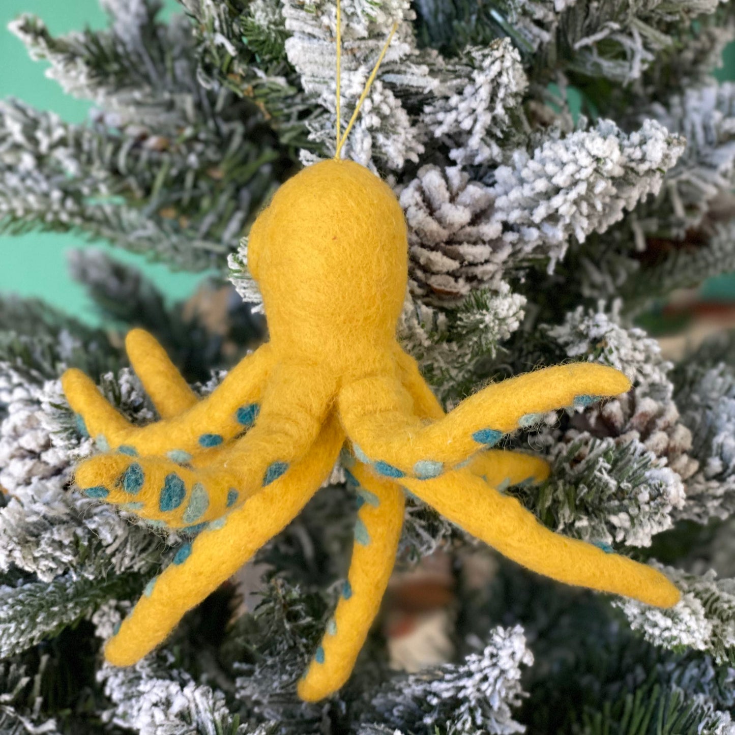 Felt Ornament - Octopus / Yellow